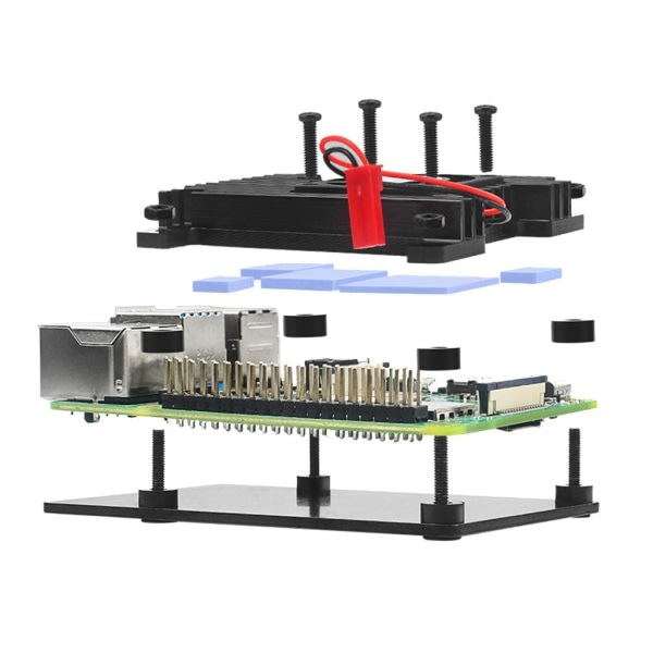 Alumiiniseoskuori Raspberry Pi 4 4B:lle Passiivinen jäähdytys Metallikuori Pi 4B:lle