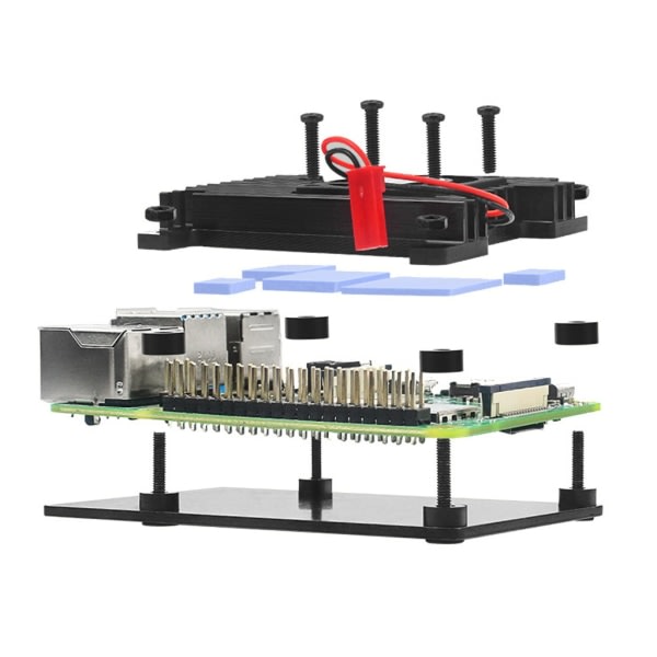 Aluminiumlegering Kjøleveske for Raspberry Pi 4 4B