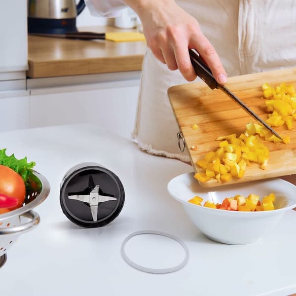 6 stk. nye gummipakningsringe til Magic Bullet fladt krydsklinge