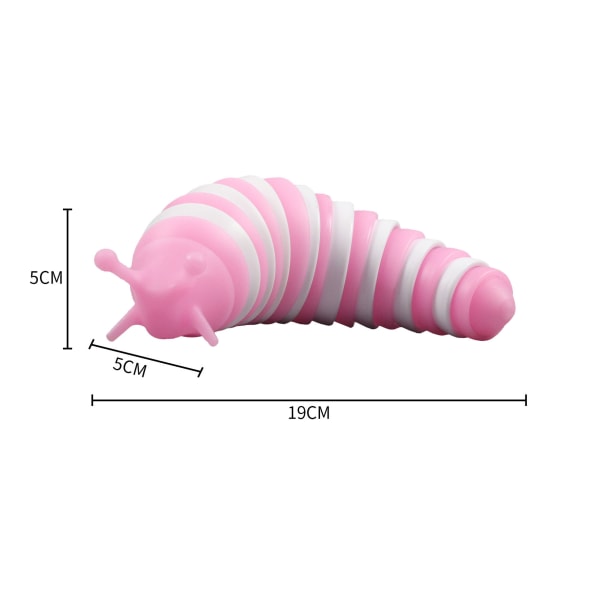 Stor lysande hummer dekompression Caterpillar Slug Pussel Tryckavlastning fingertoppar exotisk interaktiv leksa Pink + White (Luminous 26*9*5)