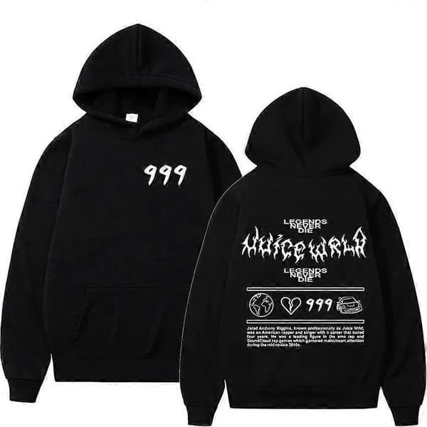 Juice Wrld Oversized Hættetrøjer til Mænd & Kvinder - Langærmet Streetwear til Vinter 2 S