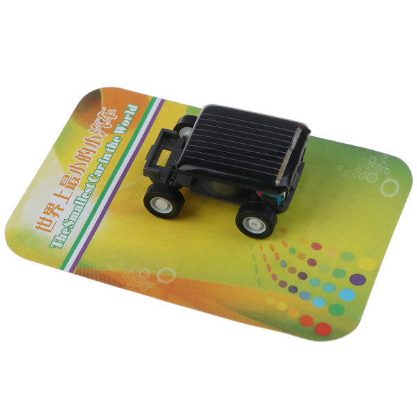 Solcelledrevet Mini Toy Car Racer Pedagogisk Solcelledrevet Leke så Svart one size Black one size