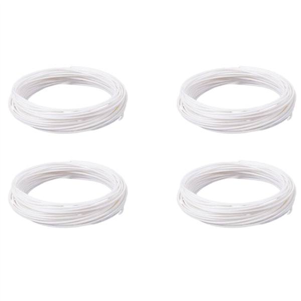 4x 1,75 mm PLA 3D-kynän filamentti, valkoinen, 10 m per rulla