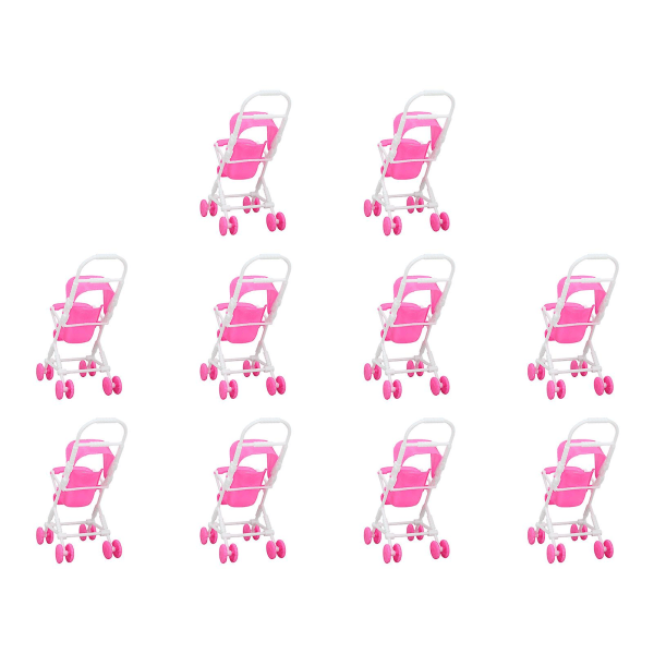 10 Set Miniatyr Babydockvagn DIY-simulering Mycket detaljerad Barnkammare Möbel Dockhus Baby L