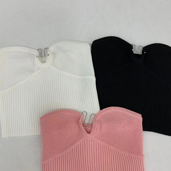 Hul bryst sexet strikket slynge SORT Black