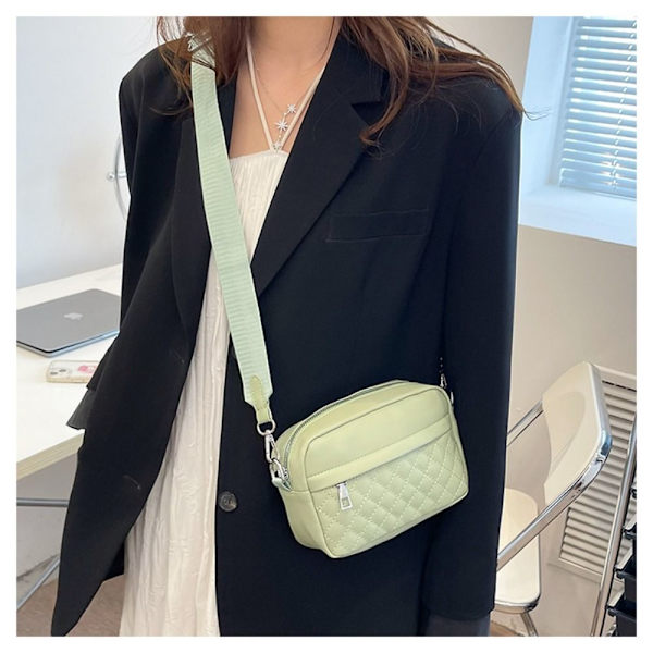 Mini Quiltad Crossbody-väska Casual Axelväska BRUN brown
