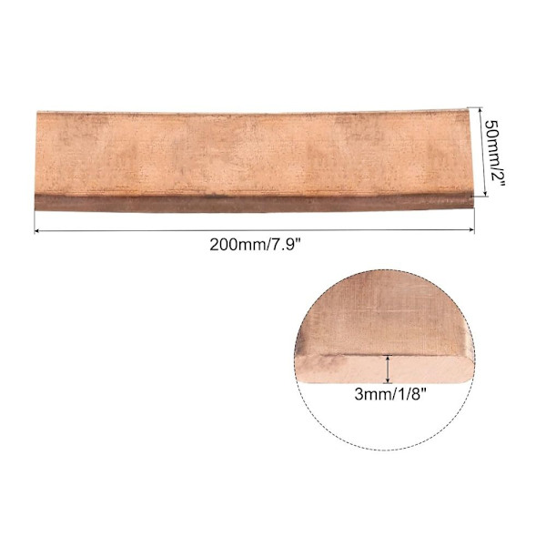 1 Stk Kobber Flat Bar Kobber Bar Lager Metal Strip