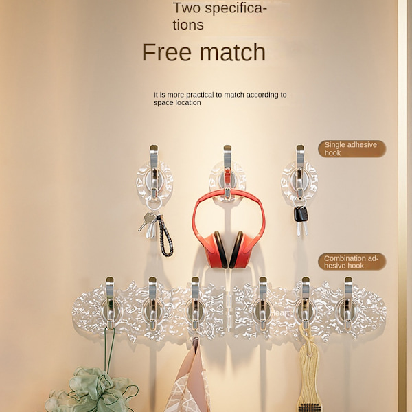 Flyttbare kleskroker 6 STK 6PCS