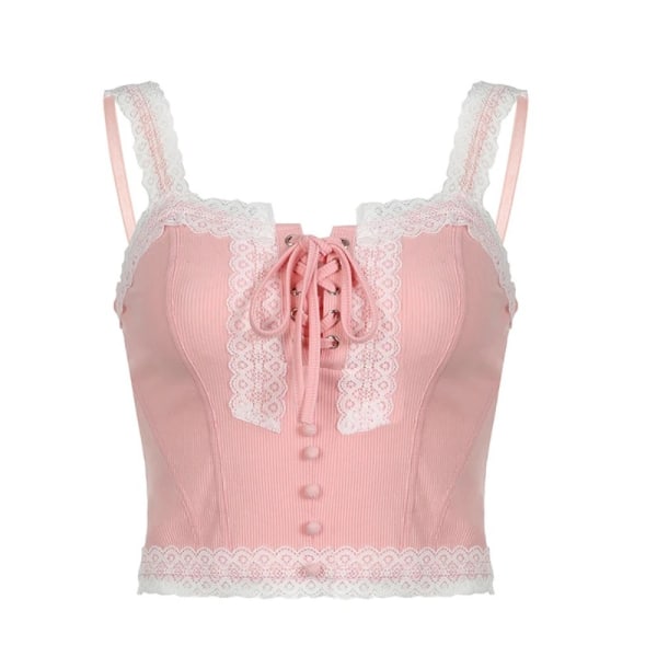 Pink Top Crop Tops L L