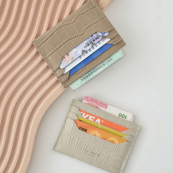 Ohut lyhyt lompakko luottokorttikotelo BEIGE beige