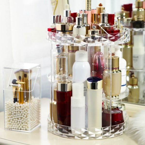 Makeup Organizer Kosmetisk opbevaringstaske Rotary Display Stand