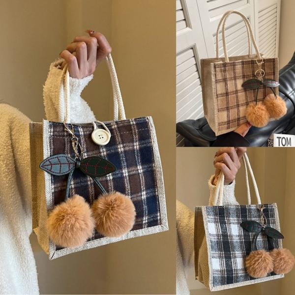 Damehåndveske Tote Bag KHAKI KNAPP KNAPP khaki button-button