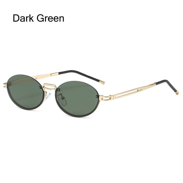 Punk Solglasögon Oval Solglasögon MÖRKGRÖN MÖRKGRÖN Dark Green