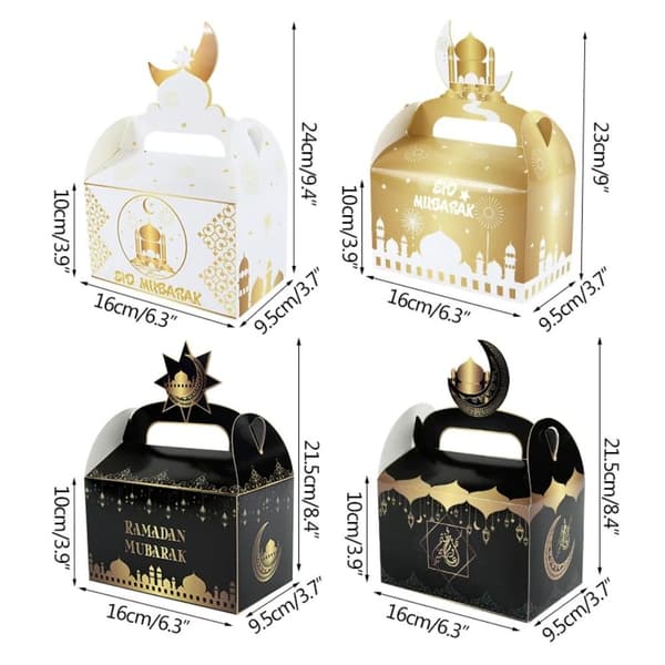 12 st Eid Mubarak Chokladgodis- och Keksaskar, Presentförpackning B