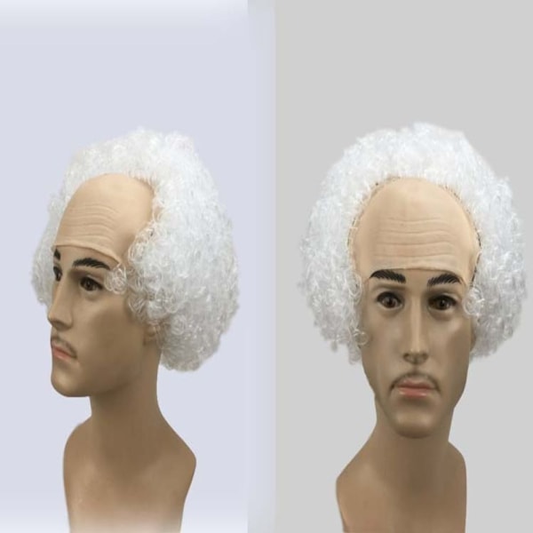Bald Cap Parykk Kostyme Parykker SVART black