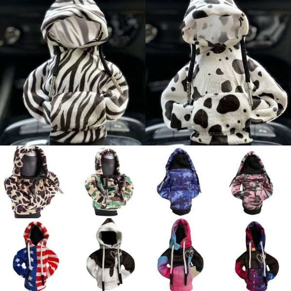 Hættetrøje Bil Gear Shift Cover Knop Hættetrøje Sweatshirt HVID&SORT white&black camouflage-camouflage