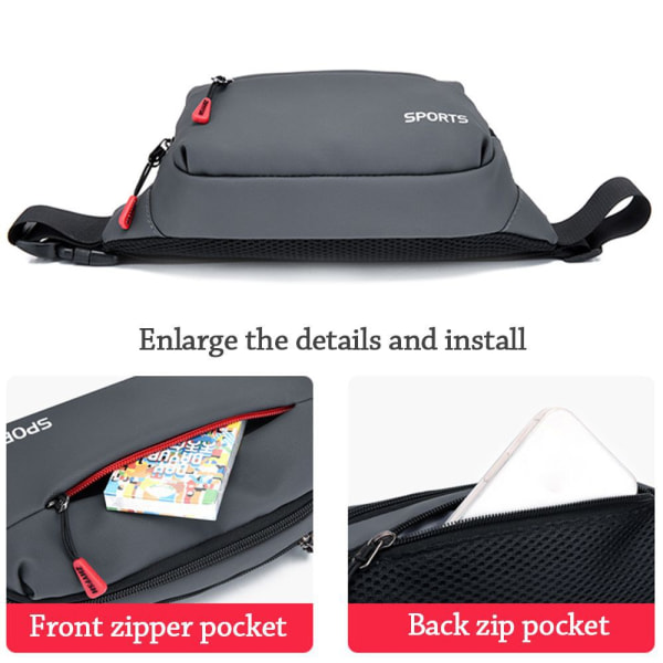 Brysttaske Kryds Krops Taske SORT black