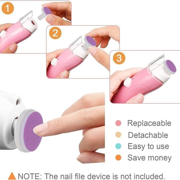 Nagelfilskuddar för bebisar, rosa pink
