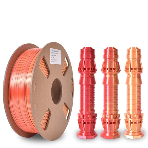 3D Printing Silk PLA 3D Printer Filament Bundle KULTA/PUNAINEN Gold/Red