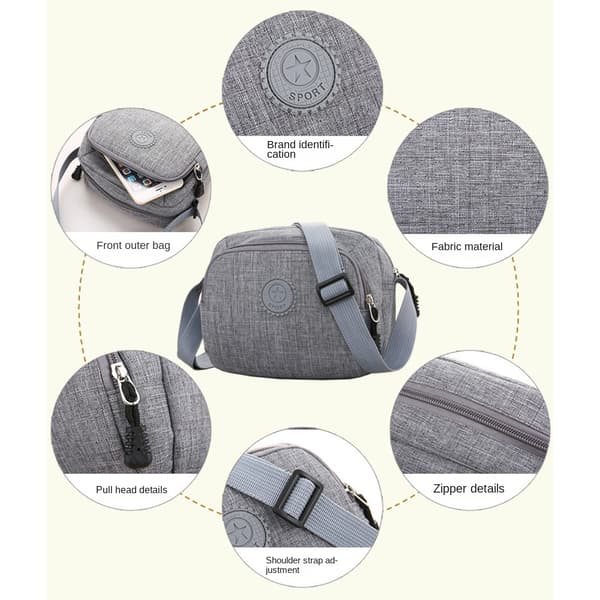 Crossbody Veske Skulderveske GRÅ 2 2 grey 2-2