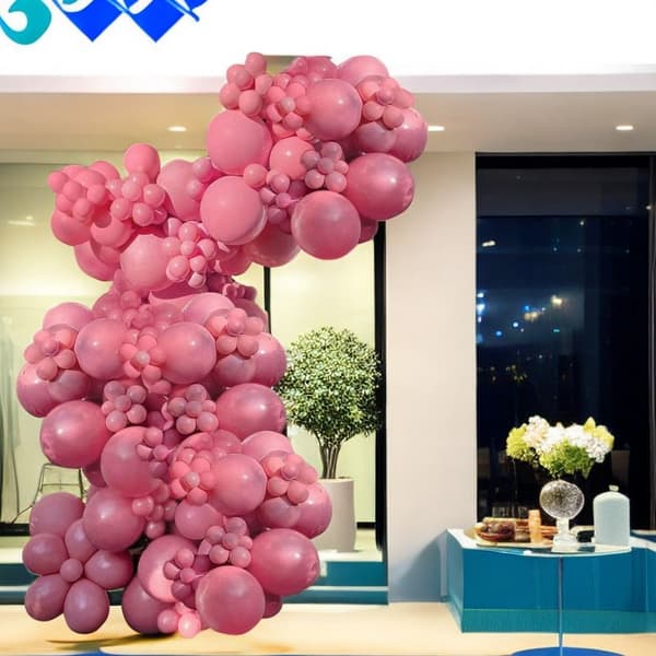Ballonkrans Dobbeltfyldte Støvede Rosenballoner