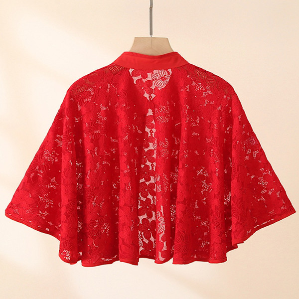 Rose Jacquard Polyester Sjalar Solskyddssjal APRIKOS Apricot