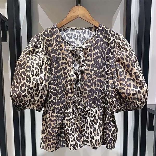 Print lyhythihaiset topit LEOPARD PRINT XS Leopard Print XS