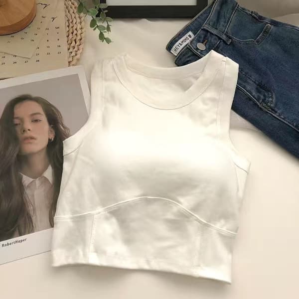 Sexig Söt Väst Mode Sommar Linne VIT White