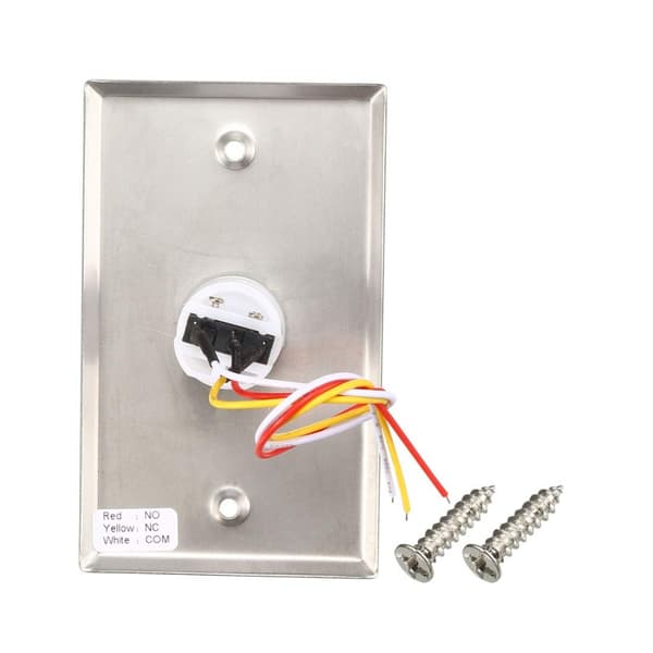 2 stk. Trykpanel i rustfrit stål, nulstillelig NO/NC/COM-kontakt
