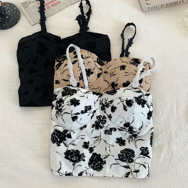 Crop Topper Trykte Tanktopper HVIT white