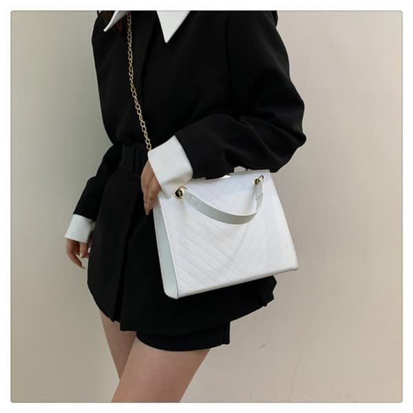Axelväska Messenger Bag VIT White