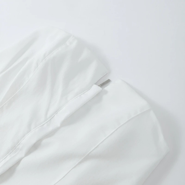 Ohut vetoketjullinen Crop Top Sleeveles Tankkitoppi VALKOINEN L White L