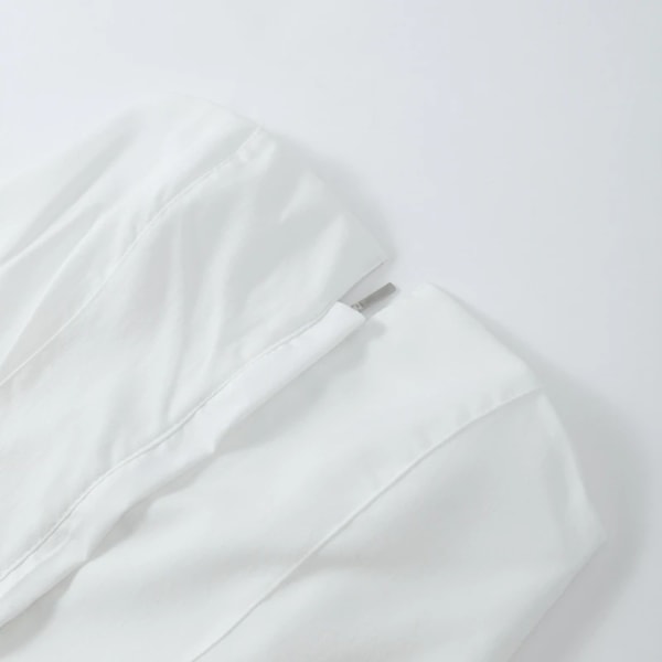 Slank glidelås Crop Top Sleeveles Tank Top WHITE M White M