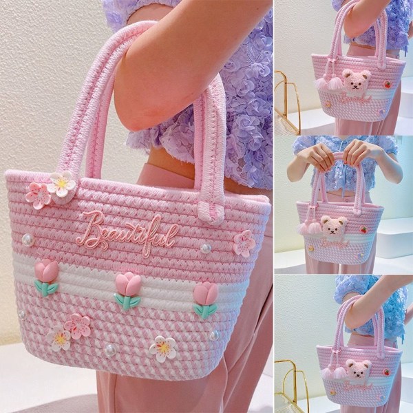 Skulderveske Tulip Flower Woven Bag D D D