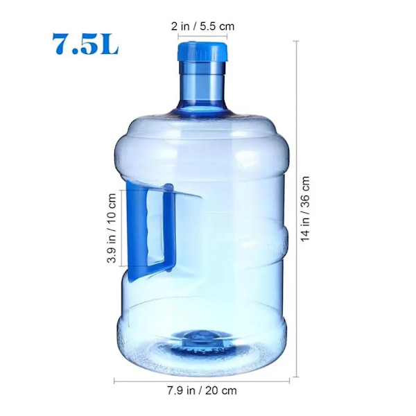 1kpl puhdasvesipullo kannu Mineraalivesisäiliö 5L 5L 5L