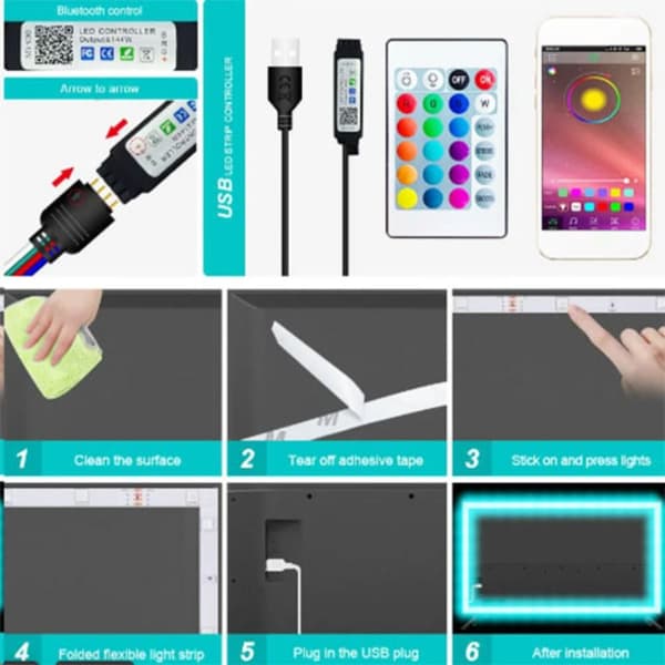 USB LED-nauhavalot Led-valo 73G 73g