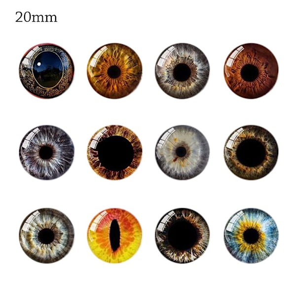 20 stk/10 par Øyne Håndverk Øyne Puppet Crystal Eyes FARGE color random20mm