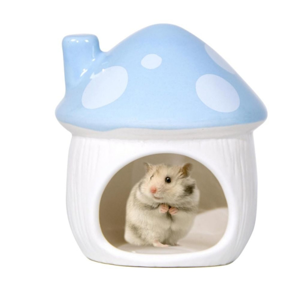 Svampformad keramisk hamster gömställe Små husdjursmiljö