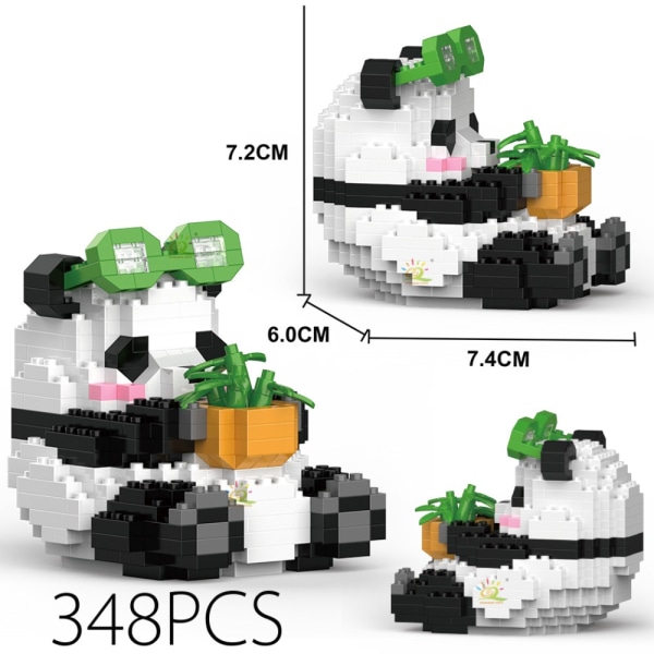 Panda byggeklossleker Sammensatte leker 6 6 6
