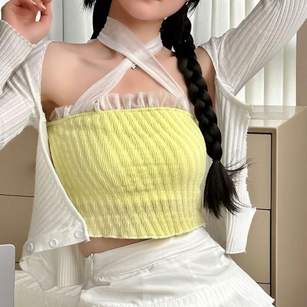 Bow Camisole Väst Sexig linne FÄRG 3 FÄRG 3 Color 3
