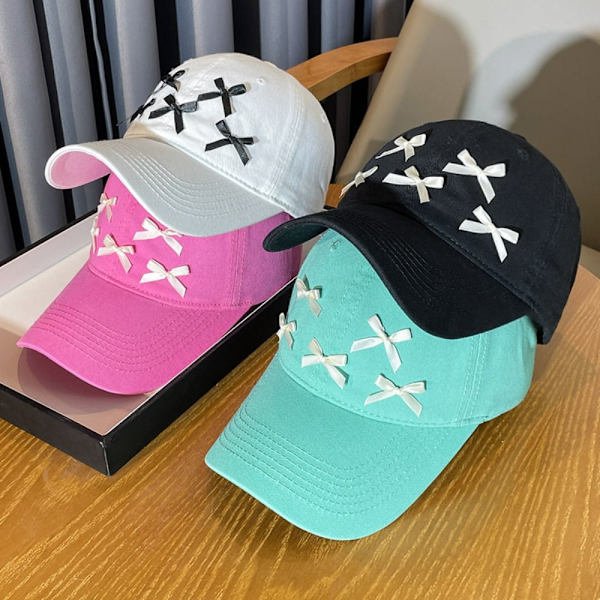 Bow Knot baseballkasket Dopamin baseballkasket SORT Black