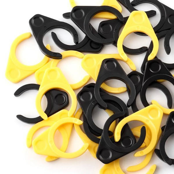 1 pari pyörän lukitusrengas pikalukko MUSTA Black