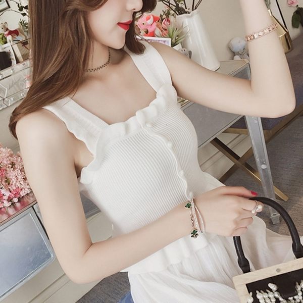 Strap Vest Outerwear Liivi VALKOINEN White