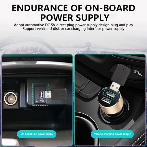 Bil Bluetooth 5.1 Bluetooth Sender & Mottaker Audio Mottaker