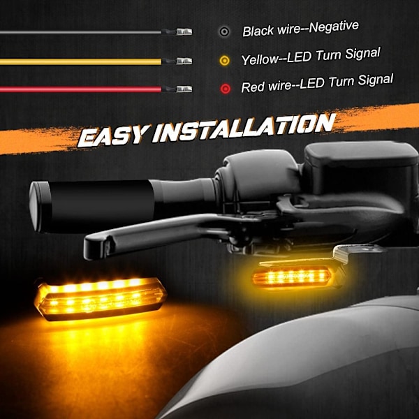 1 par universelle blinklys Miniblinklys LED-blinklys