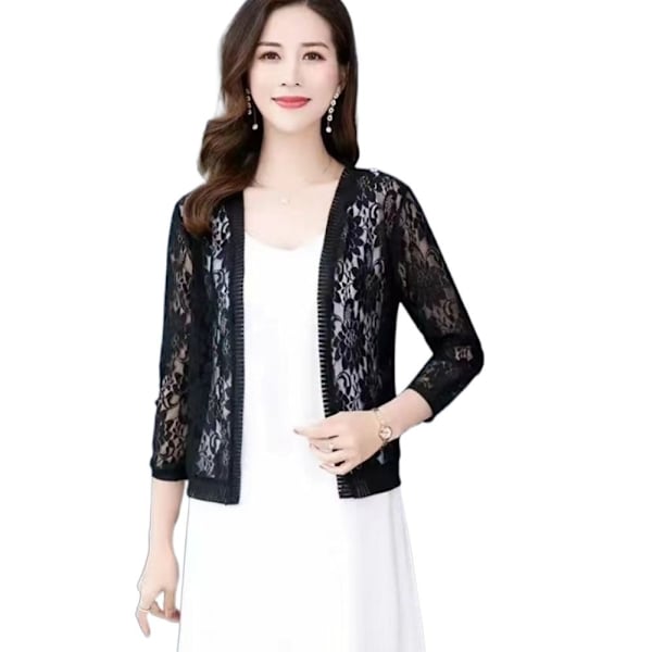 Dame cardigan Aircondition skjorte SORT XL Black XL