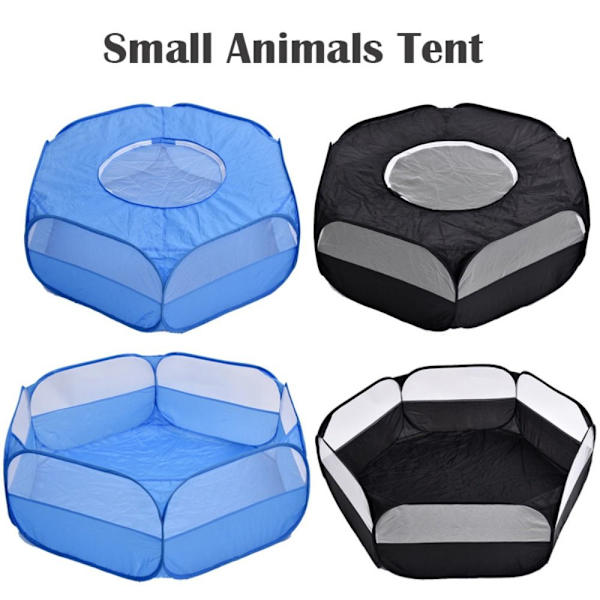Liten hamsterbur Hedgehog Cage-tält BLÅT MED COVER MED COVER blue with cover-with cover