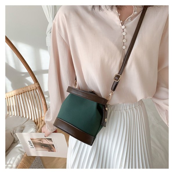 Crossbody Bucket Bag Lille Håndtaske GRØN Green