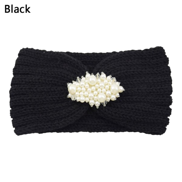 Strikkede pandebånd Head Wrap SORT black