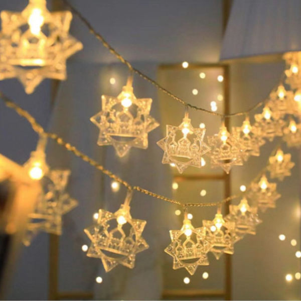 Eid Mubarak LED-ljusslingor Ramadan Kareem Fejäljus 1.5M